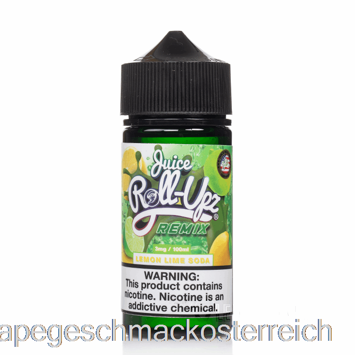 Zitronen-Limetten-Soda – Juice Roll Upz Remix – 100 Ml, 0 Mg Vape-Geschmack